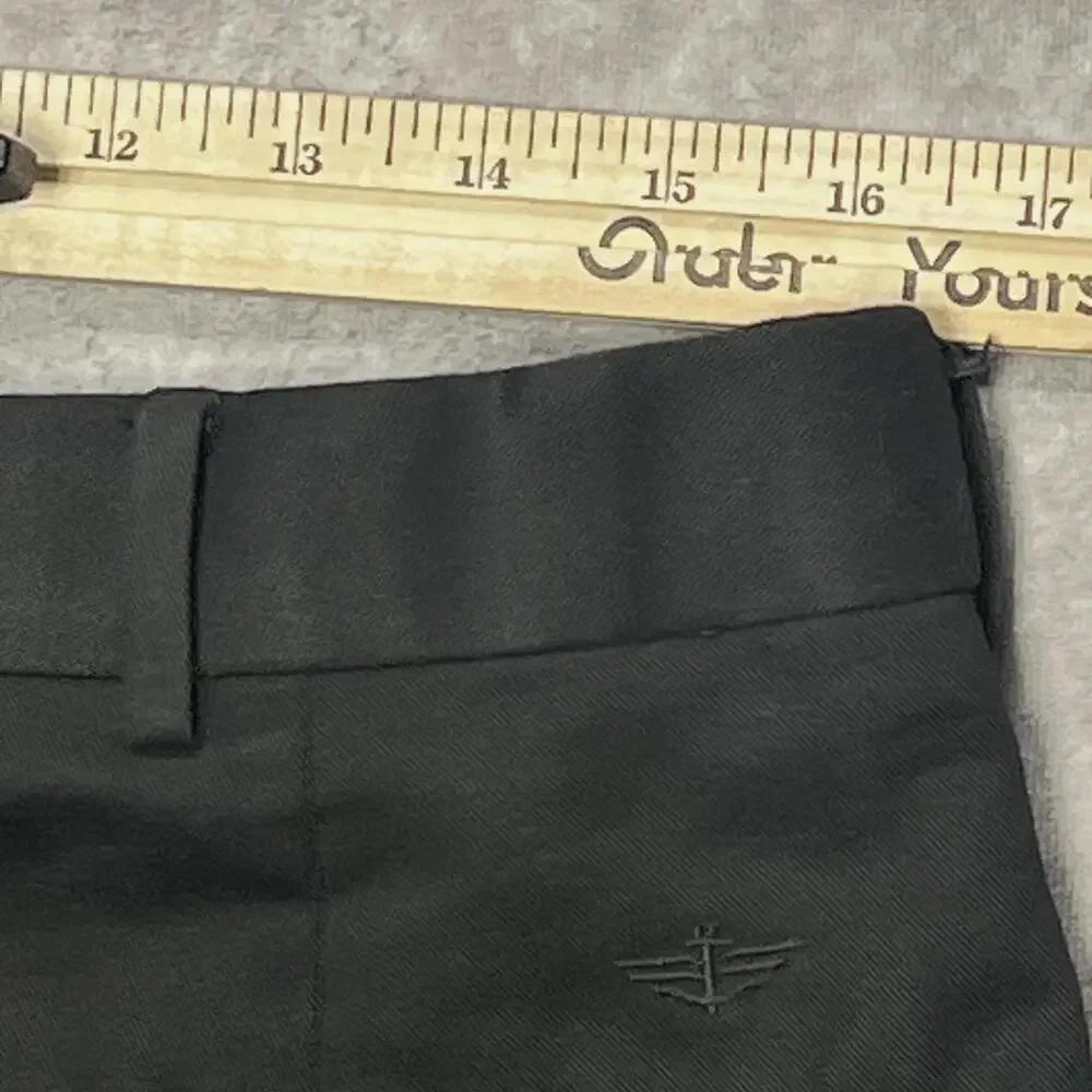 Vintage DOCKERS Pleated Pants Mens 34x34 Black Classic Straight Leg D4Cuffed Y2K